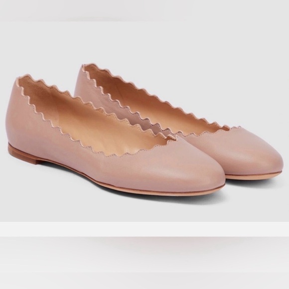 Chloe Shoes - BRAND NEW Chloe Lauren Ballerina Flats - Pink Tea - Size 37.5